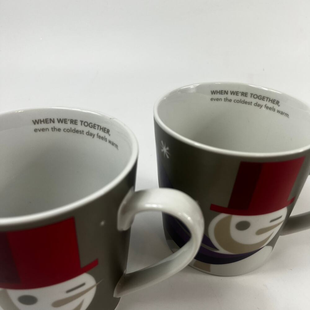 Starbucks Holiday Coffee Tea Mugs 2011 Snowman 20oz Christmas Coldest Days Gift